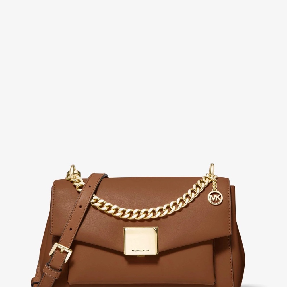 Michael Kors Tan Crossbody Bag with Gold Accents